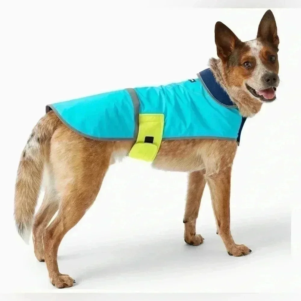 Lands’ End Dog Solid Squall Jacket Coat Scuba Blue